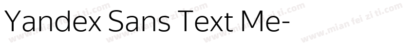 Yandex Sans Text Me字体转换